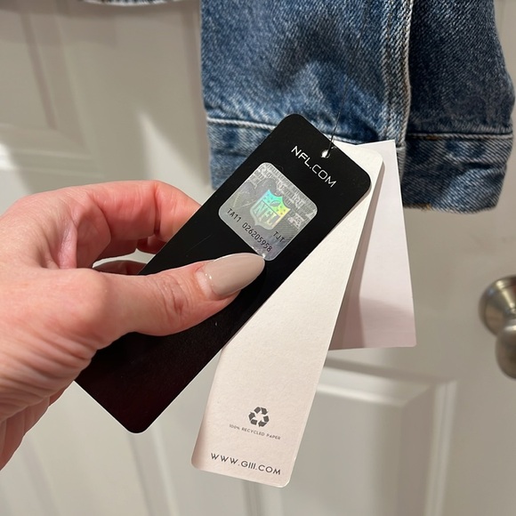 NWT NFL G-III 4her Carl Banks Game Ball Denim Jacket Indianapolis Colts football - Picture 8 of 13